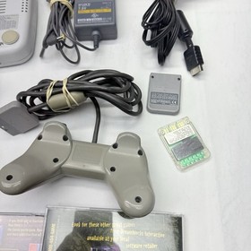 Sony PSone Slim Console Bundle Controllers Games Cords Memory Cards Works