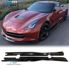 Fits 14-19 Chevy Corvette C7 Z07 Style Side Skirts Splitter PU