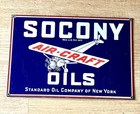 Vintage Porcelain Socony Oil Sign