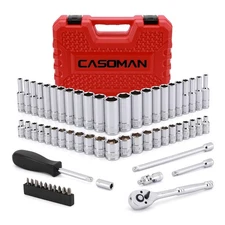 1/4-Inch Drive Master Socket Set with Ratchets, Adapters, Extensions with 1/4...