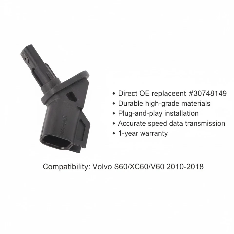 Sensor de velocidad de rueda ABS fabricante de equipos originales para Volvo S60 XC60 V60 2010-2018 30748149 Foto 3 de 4
