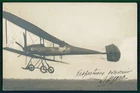 France Airplane aviation autograph Gabriel Migaud original 1910s French postcard