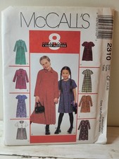 McCalls 2310 Sewing Pattern Girls Dress Size 4 5 6 Vintage Easy 8 Looks Uncut