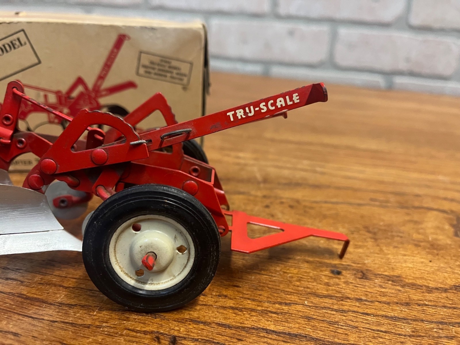 Vintage 1950s Carter TRU-SCALE Steel Plow Diecast Toy 1:16 Scale w/ Original Box