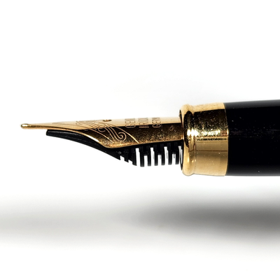 Vintage Genius Iridium Point Germany GT Fountain Pen Metal Fluted