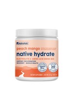 NativePath Hydrate, Electrolytes  BCAAs, Zero Sugar, Peach Mango, 30 Servings