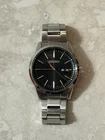 Seiko Solar Men's Quartz Watch V158-0AM0 Used Vintage Black