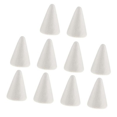 Weißer Kegel Christbaumschmuck Schaumstoff für Kind DIY Kreativ Basteln