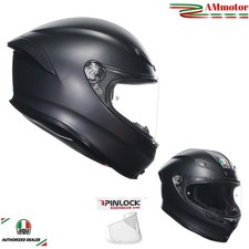 Casco AGV K6 S Matt Black Integrale Nero Opaco Moto ECE 22.06 TG XXL 63 64 Fibra