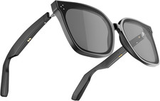 Smart Bluetooth Glasses, UV400 Polarized Safety Sunglasses, Built-In Mic  Speak