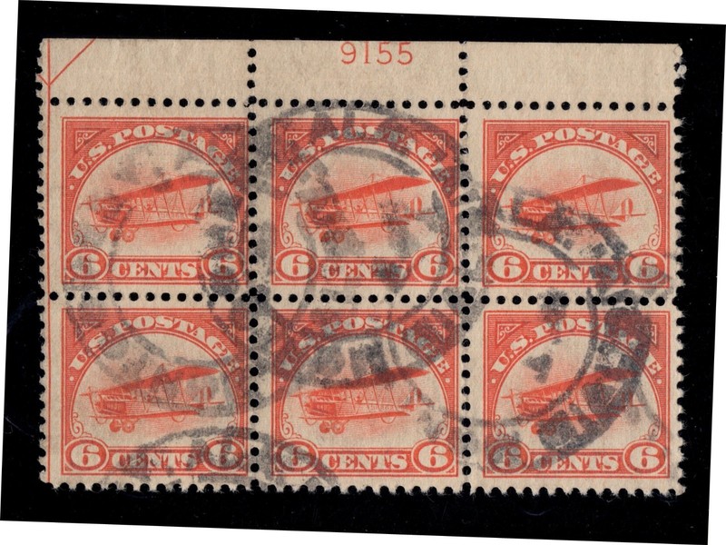 U.S. - C1 - Plate Block of 6 - Used