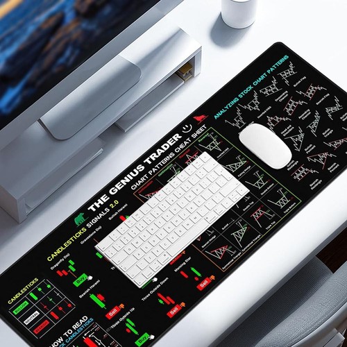 Stock Market Chart Pattern Trader Desk Pad For Stock Market, Forex - 第 7/15 張圖片