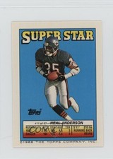 1988 Super Star Sticker Back Cards Neal Anderson Chris Doleman ( 127) HOF 0au4