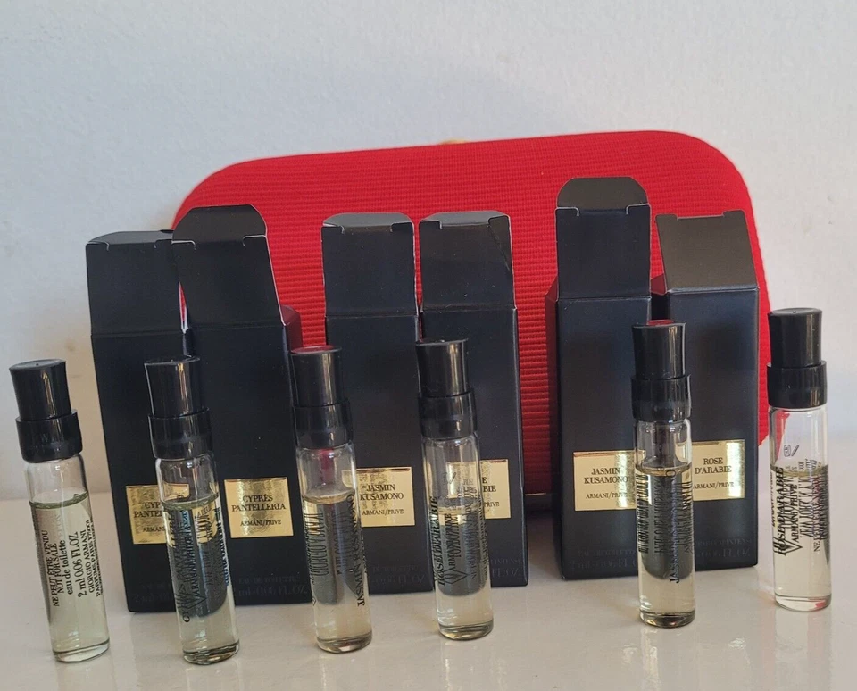 Colección GORGIO ARMANI PRIVÉ LOTE DE 6 muestras con clutch ROJO vibrante y regalo b Foto 2 de 4