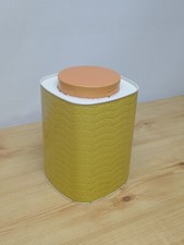 Orla Kiely House 8" Mustard / Orange Storage Tin With Screw Lid
