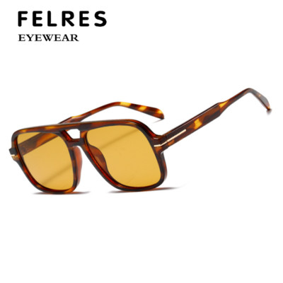 Unisex Square Double Bridge Sunglasses Fashion Outdoor Shade Pilot Glasses UV400