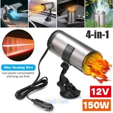 12V 150W 4-IN-1 Car Heater Windscreen Fan Fast Heating Defrost Defogger Portable