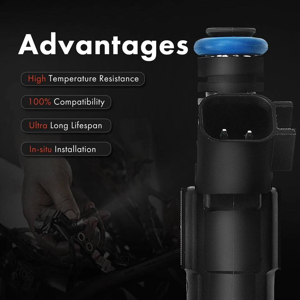 Inyector de combustible 6 piezas para Chevrolet Equinox 2005-2009 Pontiac Torrent V6 3,4 L OHV Foto 4 de 4