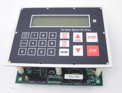 Technology Corporation Variable Speed AC Drive 831-001 Display Board