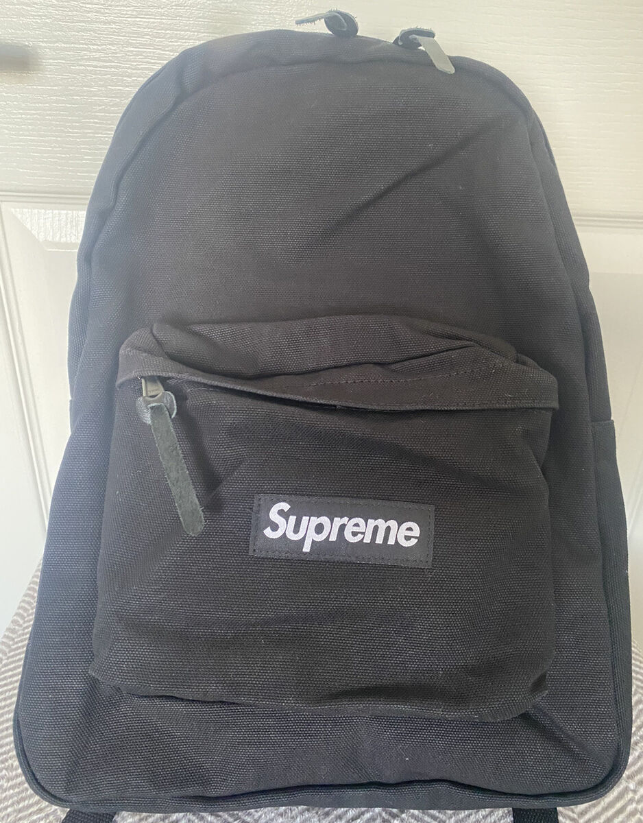 Brand New Supreme Canvas Backpack - Black - Fall/Winter 2021 Brand New Supreme Canvas Backpack - Black - Fall/Winter 2021