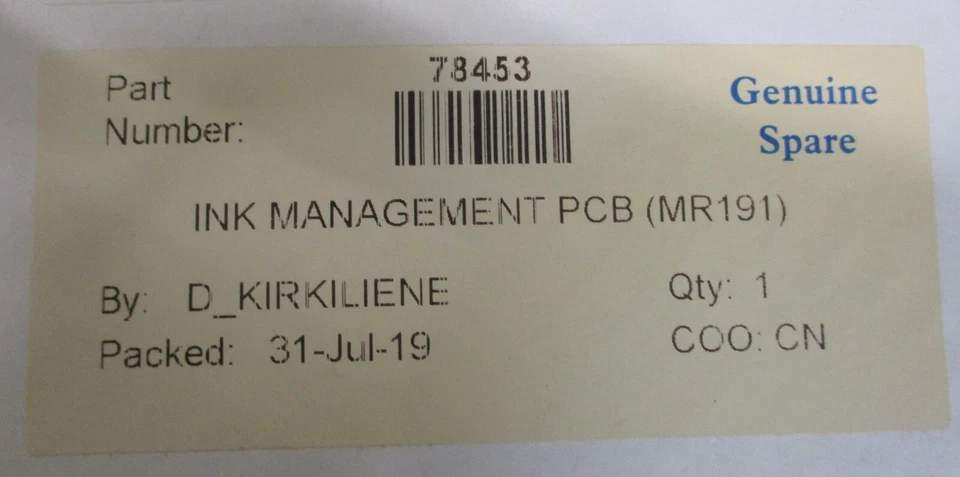 Placa de circuito Domino 78453 PCB de gestión de tinta (MR191) Foto 2 de 4