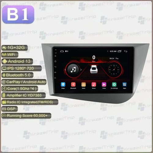 8 Core QLED Car Radio for Seat Leon 2 MK2 2005-2012 Carplay Andriod Auto 4G DSP - Picture 35 of 37