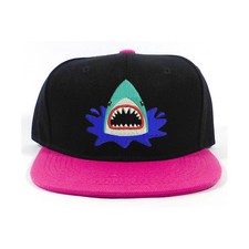Kid's Favorite SHARK Baseball Cap Hat Snapback BLACK/PINK