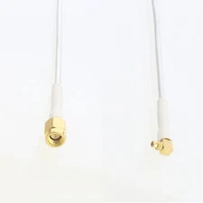 RF Cable MMCX plug RA to SSMA male RG405 .086" Flexible Semi-Rigid Jumper 4~40"