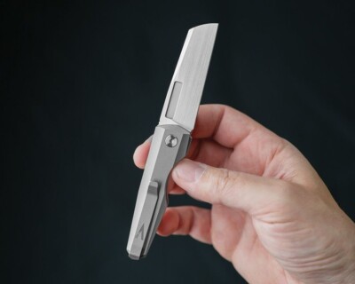 Vero Engineerin Folding Knife 2.75'' Bohler M390 Steel Blade Titanium Handle