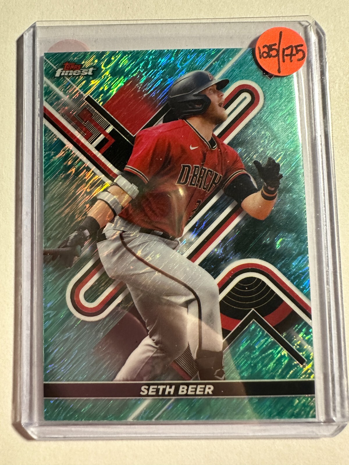 K124,697 - 2022 Finest Aqua Shimmer Refractors #18 Seth Beer #/175