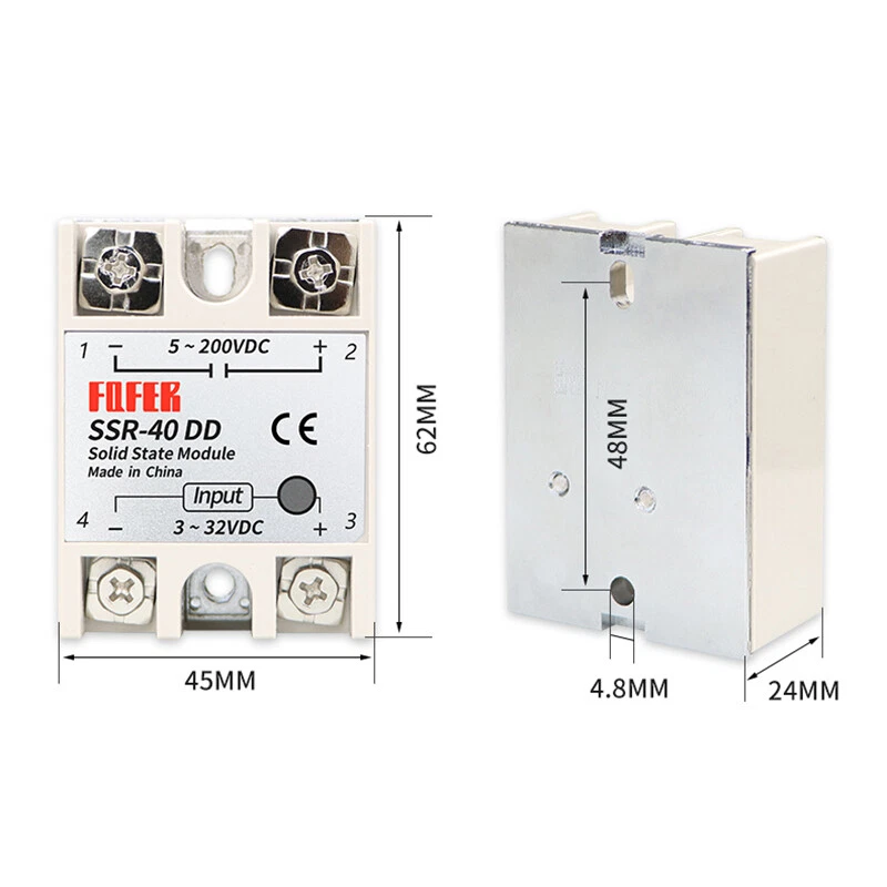 SSR Halbleiter Solid State Relais DC / DC 3-32V DC Steuerspannung 10DD - 100DD - Bild 2 von 4