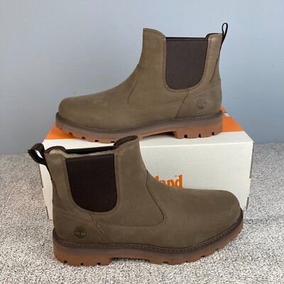 Timberland Boots Men Britton Road Brown Nubuck Mid Chelsea