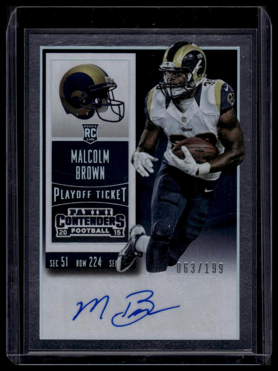 2015 Panini Contenders #178 Malcolm Brown Playoff Ticket #/199 Rookie Auto