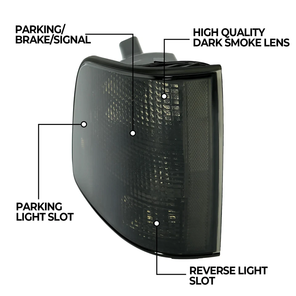 Пара дымчатых задних фонарей для Chevrolet S10/GMC Sonoma/Isuzu Hombre 1994-2004 - Изображение 2 из 4