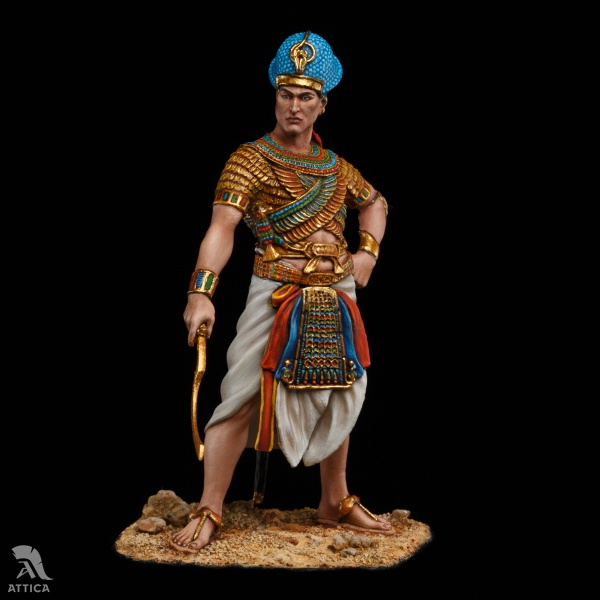 THE EGYPTIANS 32ピース 1/32スケール Ramses II Egyptian Pharaoh 1:32 Painted Tin Toy Soldier Pre-Sale