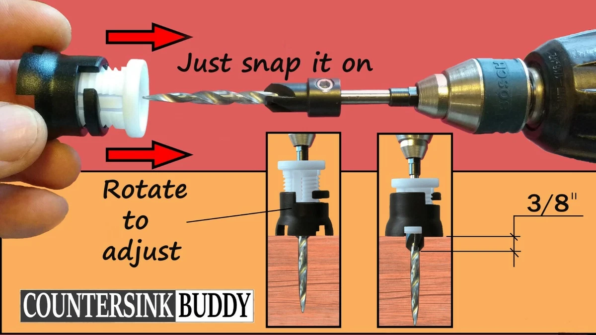 Countersink with adjustable depth stop online