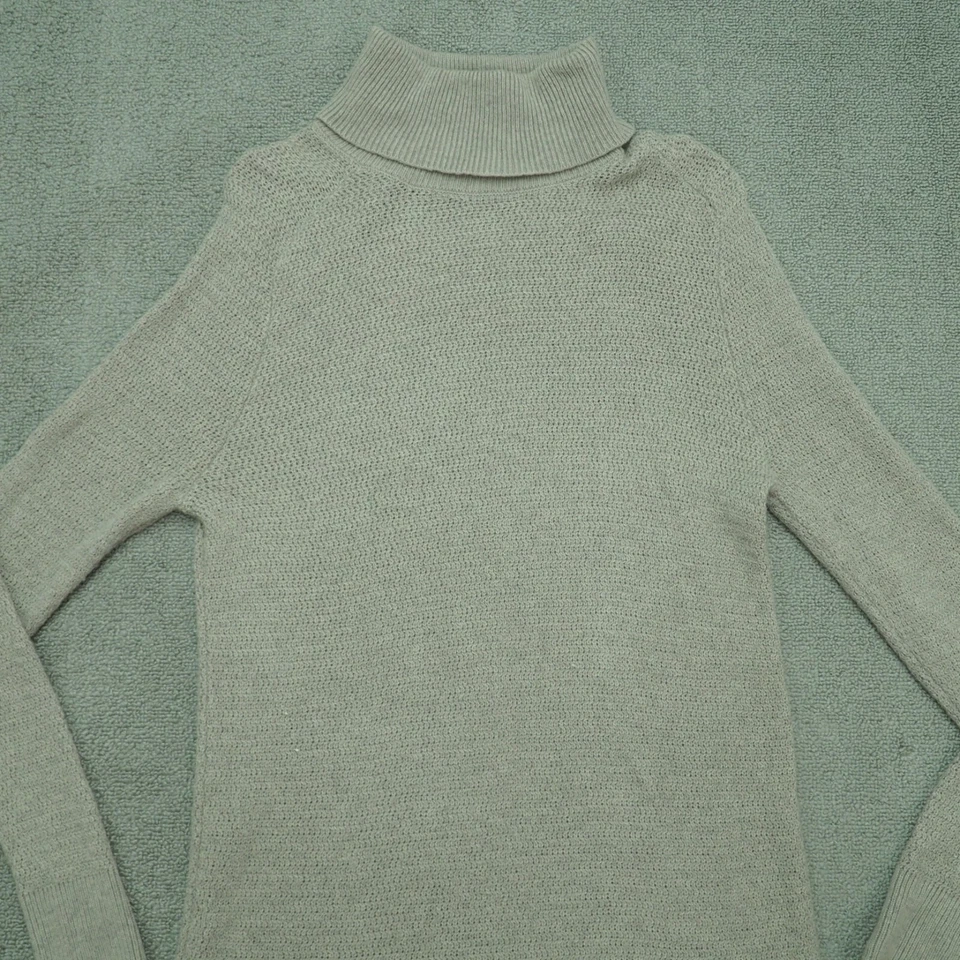 Halogen Pullover Sweater Dress Womens Size Small Ivory Turtleneck Raglan Sleeve - Image 2 of 4