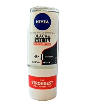98,83 /L - 6er Pack Nivea Deo Roll On - Black & White Max Protection - 50ml