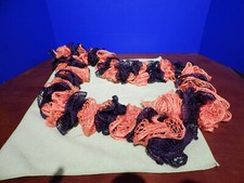 Halloween or SF Giants Boa - Orange  Black with Silver Sparkles