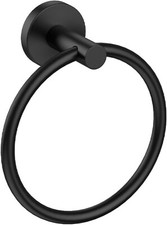 1-2X Towel Ring Matte Black 304 Stainless Steel Rustproof Hand Towel Holder Ring