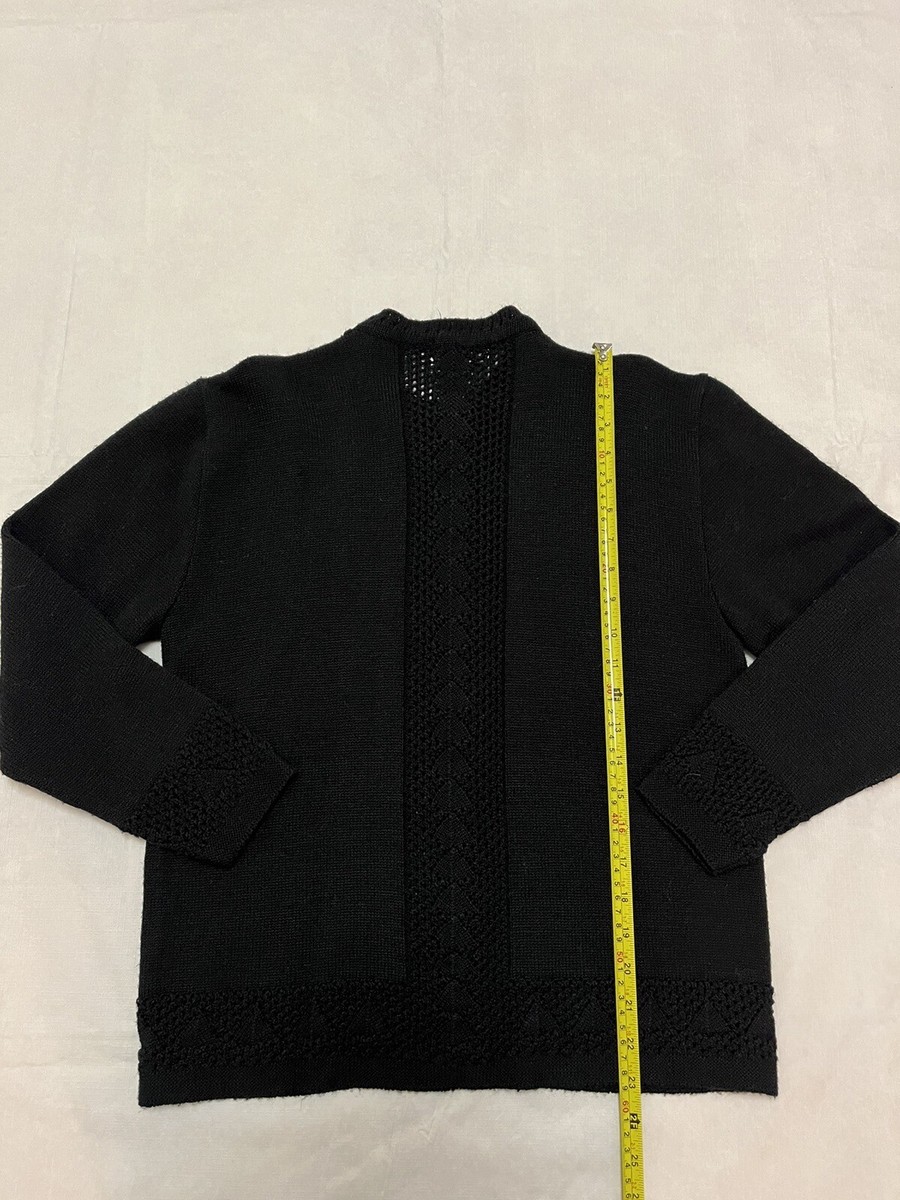 Vintage 70's Parkway Knits 100% Wintuk Orlon Acrylic Black