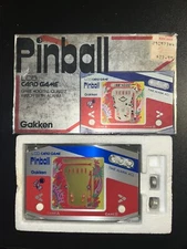 Gakken Pinball LCD Card Game Handheld - As Is, Clean With Box And Manual