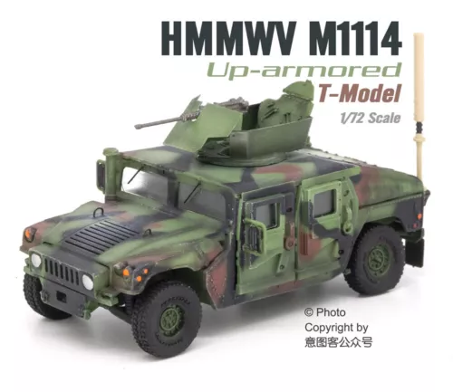 T-Model 1/72 U.S. Army M1114 Humvee Frag5 Heavy Armor Type Finished Model - Picture 1 of 6