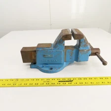 Columbian 4" Steel Jaw Stationary Machinist Bench Vise 5-3/4" Open USA Made