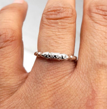 Vintage art deco 14k gold diamond engagement ring Size 6 PRISTINE