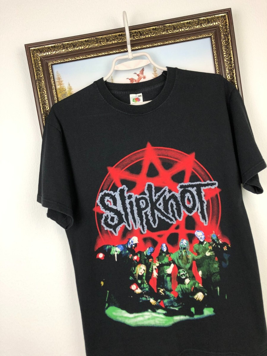 Vintage Slipknot Band Rock Tee Over Print Iowa Shirt Black Rare
