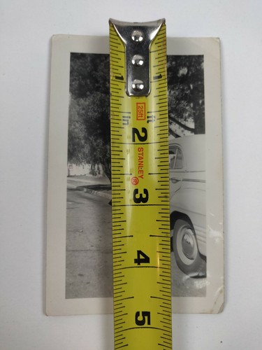 Vintage B&W Snapshot Photograph of a Woman Standing Next to a Car 3"x4.5" - Picture 4 of 4