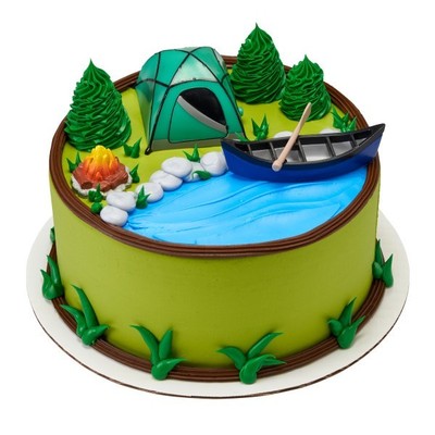 Camping Cake Topper Decorations Set 4 Pc Birthday Party Favors