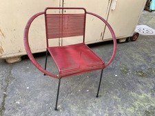 🌈 Sedia rossa da bambino in ferro e plastica - Design anni '50