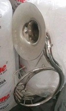 SOUSAPHONE TUBA  22" BELL SIZE OF PURE BRASS METAL IN CHROME + CASE + FREE SHIP